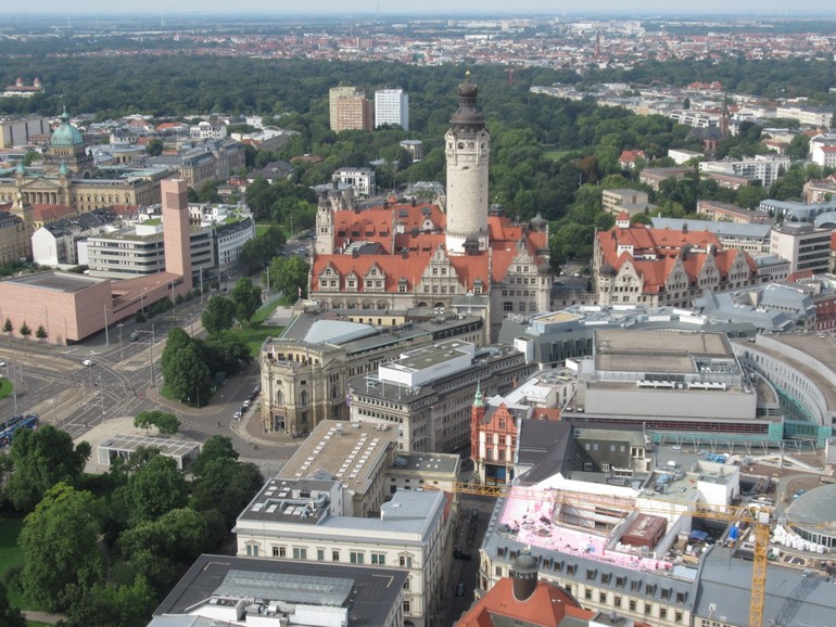 Overzicht over de stad Leipzig